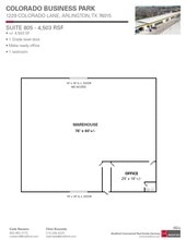 1229 Colorado Ln, Arlington, TX à louer Plan d’étage– Image 1 sur 1