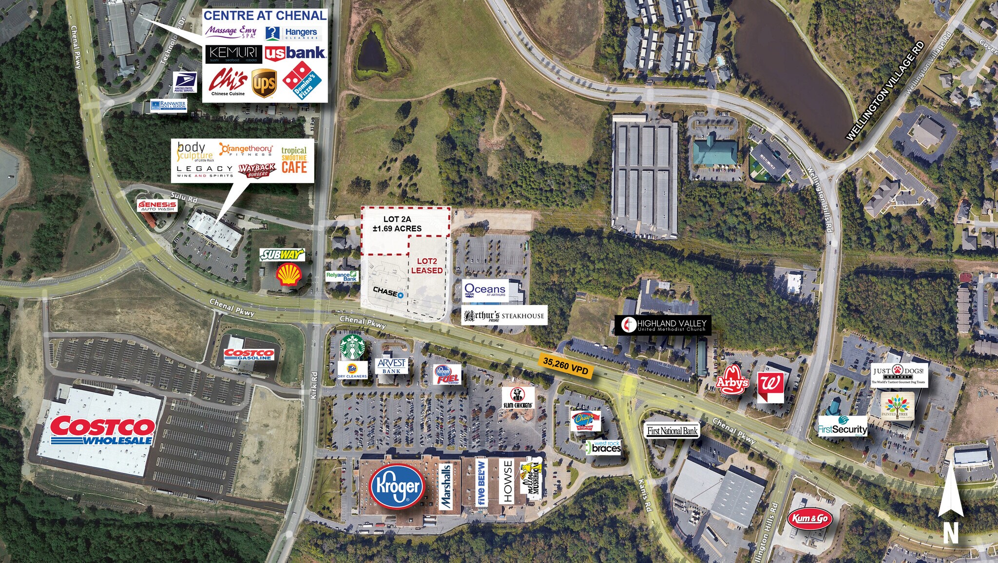 16100 Chenal Pky, Little Rock, AR à louer Aérien– Image 1 sur 4