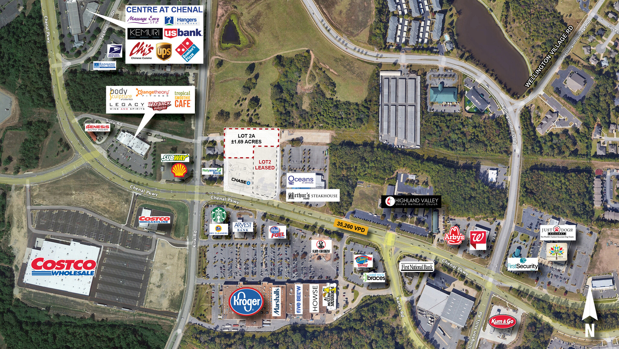 16100 Chenal Pky, Little Rock, AR à louer Aérien– Image 1 sur 4