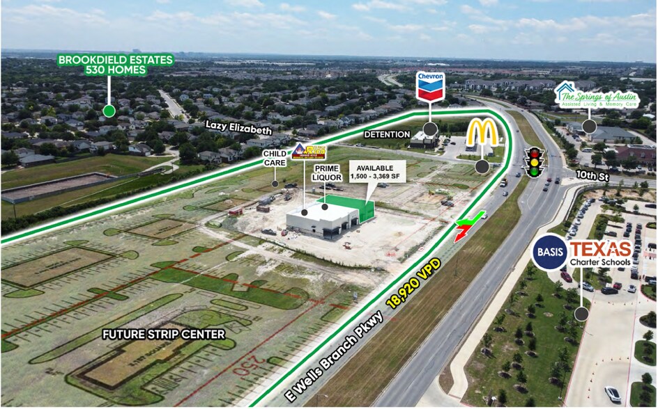 1305 E Wells Branch Pky, Pflugerville, TX à louer - Photo de l’immeuble – Image 3 sur 6