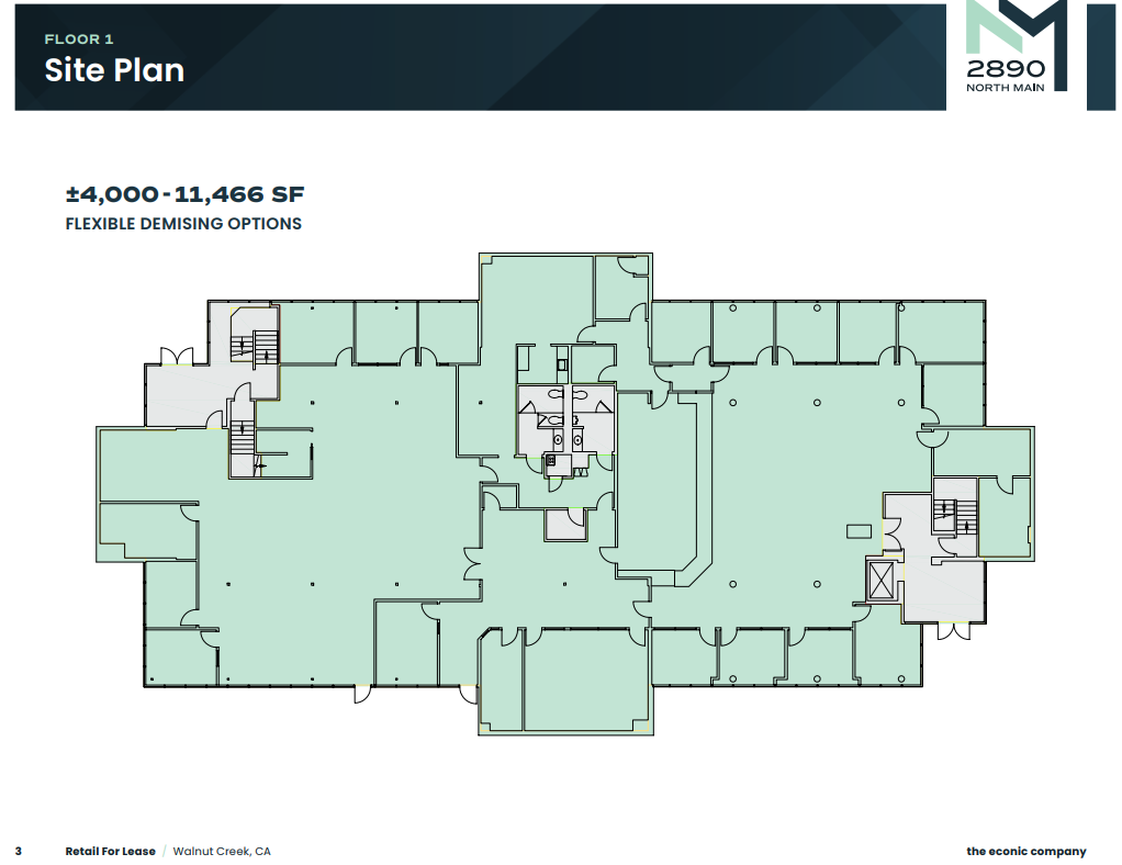 2890 N Main St, Walnut Creek, CA à louer Plan d’étage– Image 1 sur 1