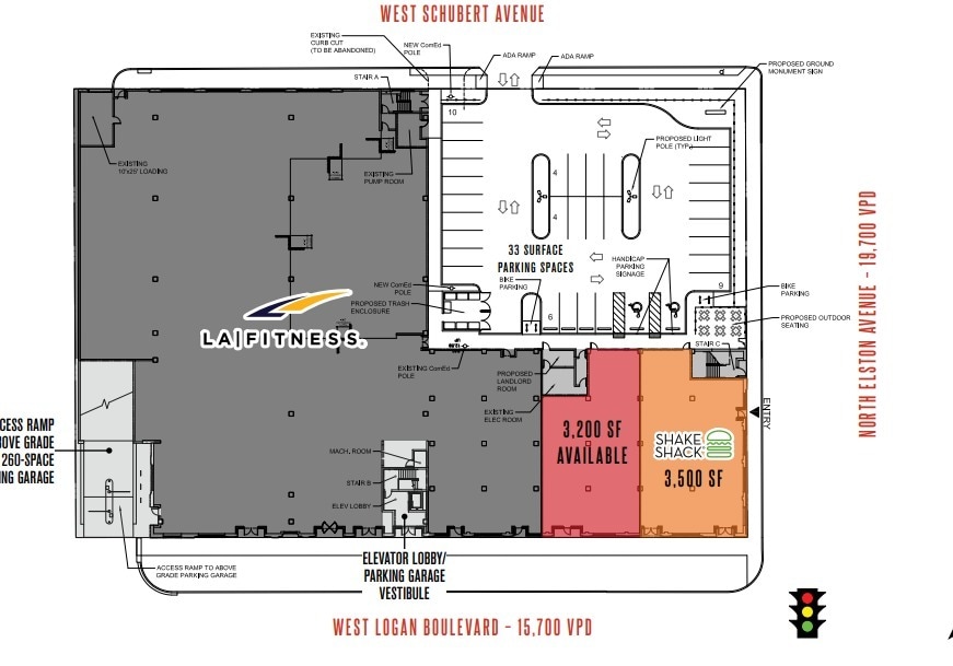 2700 N Elston Ave, Chicago, IL à louer Plan d’étage– Image 1 sur 1