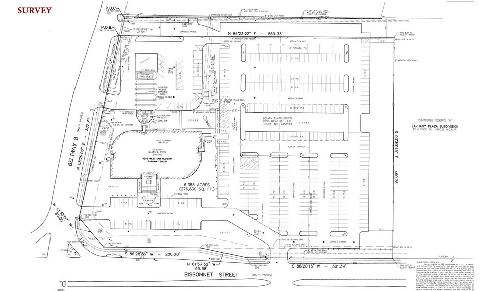 9555 W Sam Houston Pky S, Houston, TX à vendre - Plan cadastral – Image 3 sur 3