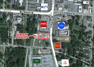 214 S Harris St, Sandersville, GA - VUE AÉRIENNE vue de carte