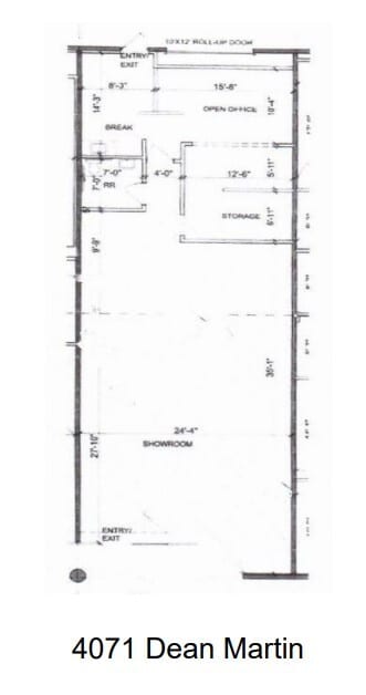 4045-4063 Dean Martin Dr, Las Vegas, NV à louer Plan d’étage– Image 1 sur 1