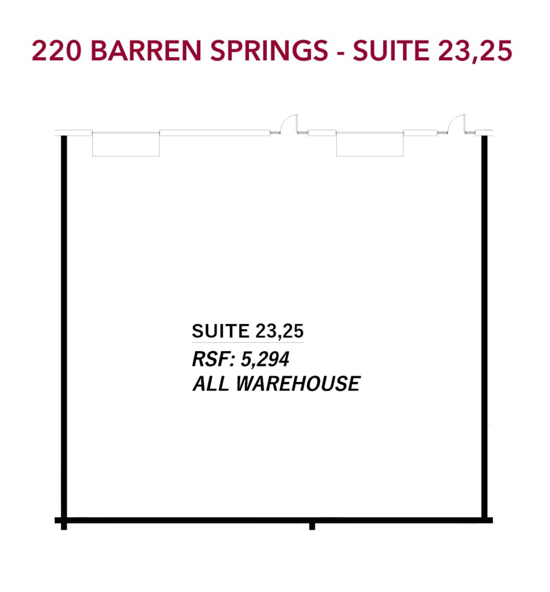 220 Barren Springs Dr, Houston, TX à louer Plan d’étage– Image 1 sur 1
