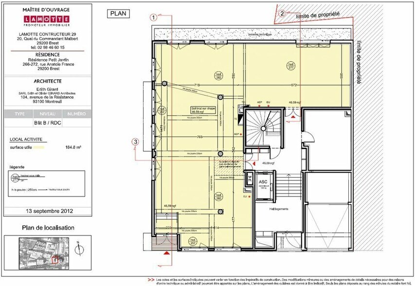 Bureau dans Brest à vendre - Plan d’étage – Image 2 sur 2