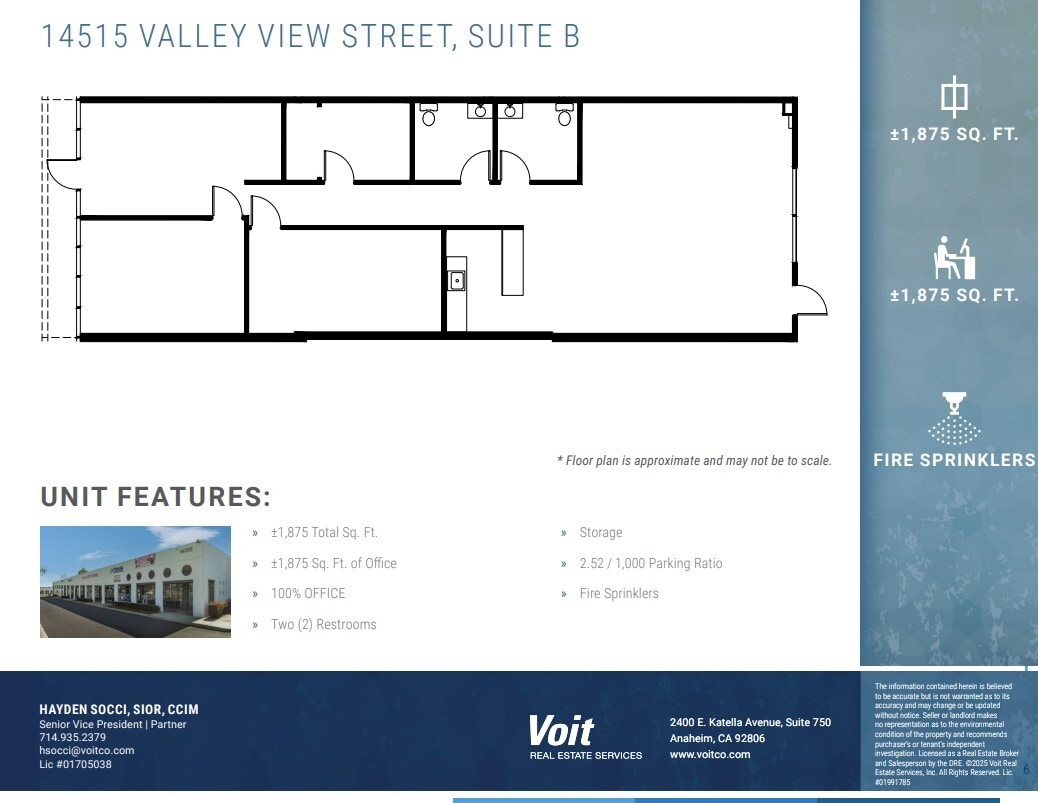 14525 Valley View Ave, Santa Fe Springs, CA à louer Plan d’étage– Image 1 sur 2