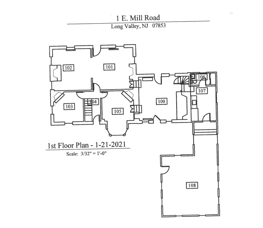1 E Mill Rd, Long Valley, NJ à vendre Plan d’étage– Image 1 sur 1