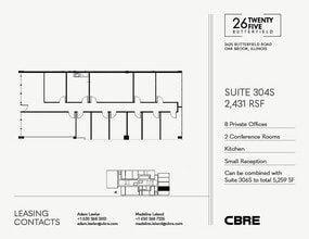 2625 Butterfield Rd, Oak Brook, IL à louer Plan d’étage– Image 1 sur 1