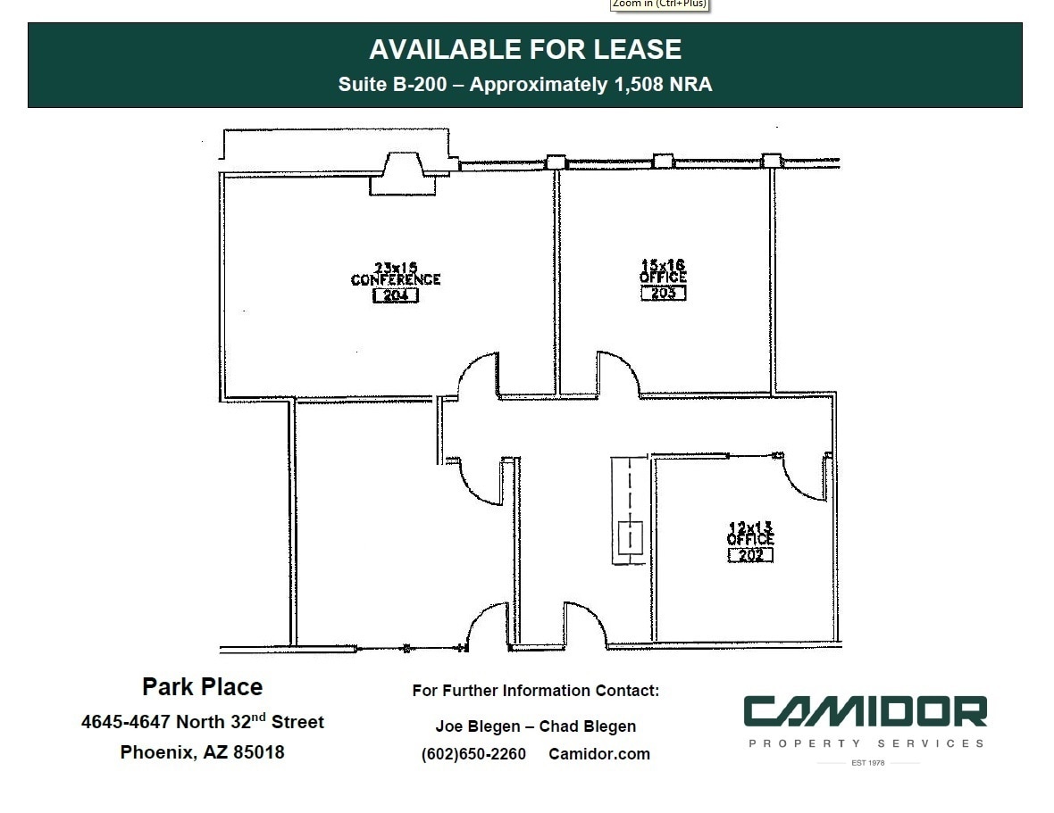 4645-4647 N 32nd St, Phoenix, AZ à louer Plan d’étage– Image 1 sur 1