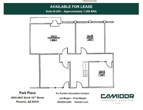 4645-4647 N 32nd St, Phoenix, AZ à louer Plan d’étage– Image 1 sur 1