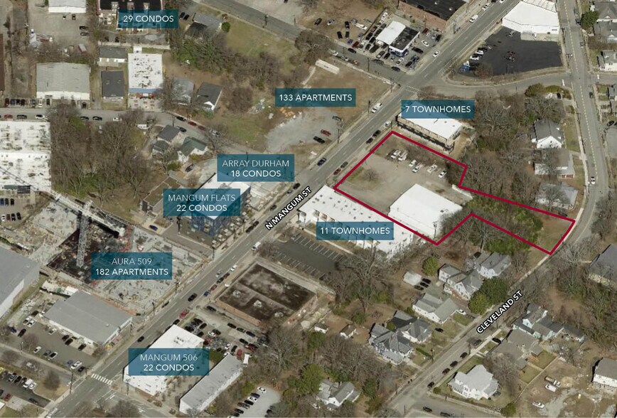 602 N Mangum St, Durham, NC à vendre - Aérien – Image 2 sur 4