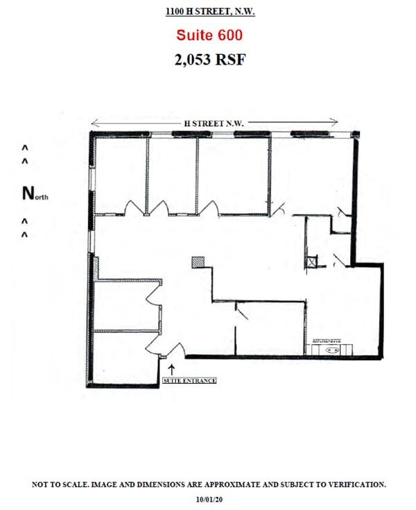 1100 H St NW, Washington, DC à louer Plan d’étage– Image 1 sur 11