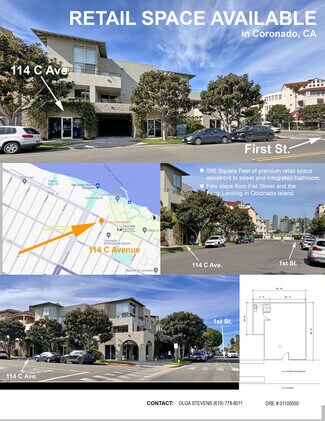 Plus de détails pour 1116-1132 1st St, Coronado, CA - Bureau à louer