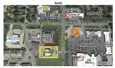 10124 S Sheridan Rd, Tulsa, OK - VUE AÉRIENNE vue de carte - Image1