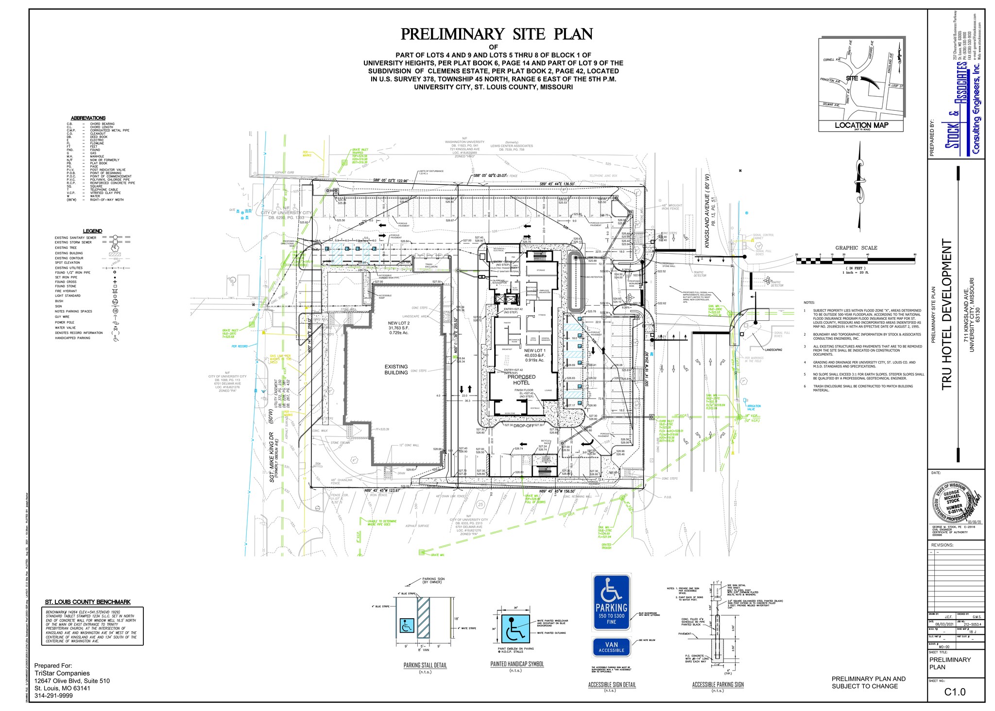 711 Kingsland Ave, University City, MO à louer Plan de site– Image 1 sur 7