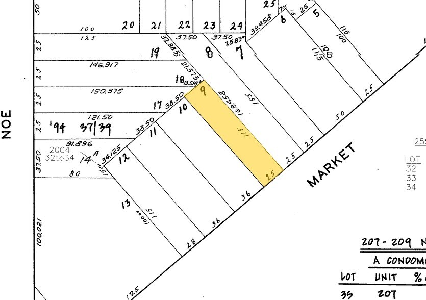 2256-2258 Market St, San Francisco, CA à vendre - Plan cadastral – Image 3 sur 3