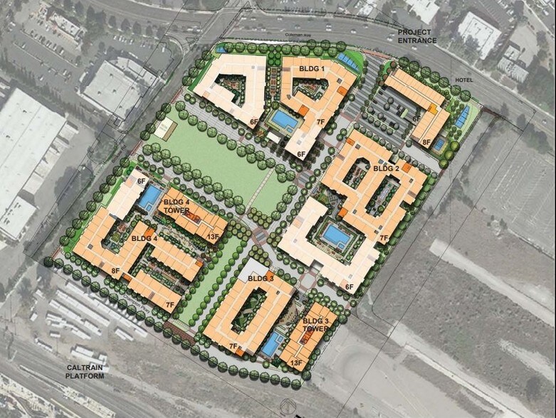 1205 Coleman Ave, Santa Clara, CA à louer - Plan de site – Image 2 sur 2