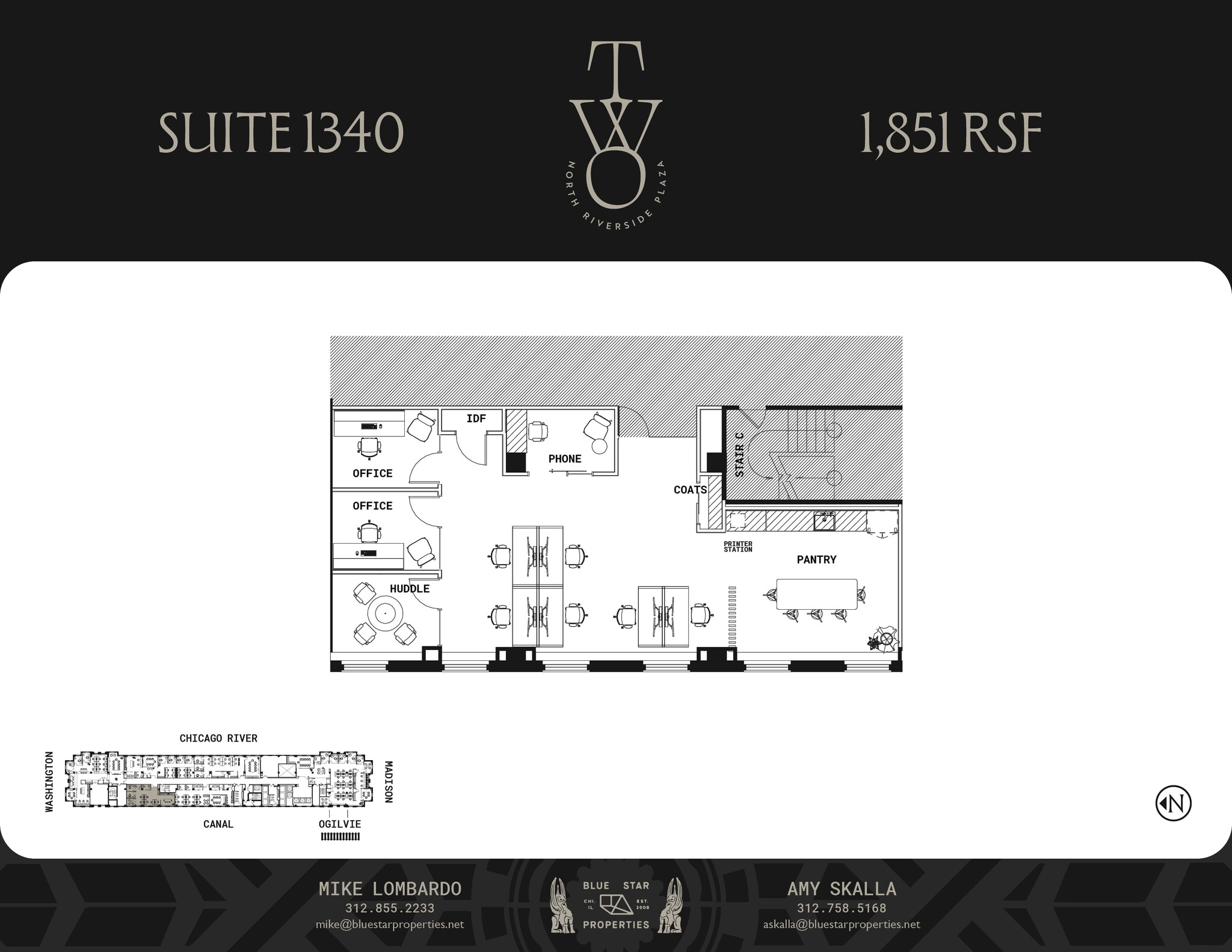 2 N Riverside Plz, Chicago, IL à louer Plan d’étage– Image 1 sur 1
