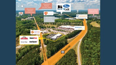 844-877 E Gannon Ave, Zebulon, NC - Vue aérienne  vue de carte