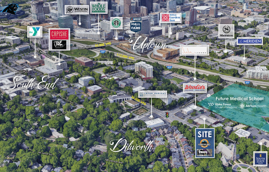 911 E Morehead St, Charlotte, NC à louer - Photo de l’immeuble – Image 3 sur 8