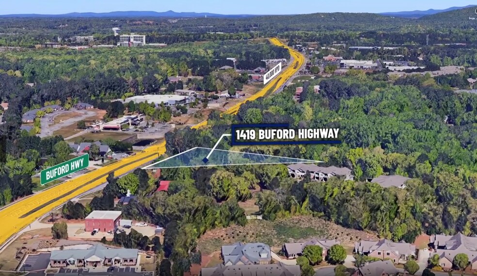 1419 Buford Hwy, Cumming, GA à vendre - Aérien – Image 3 sur 8