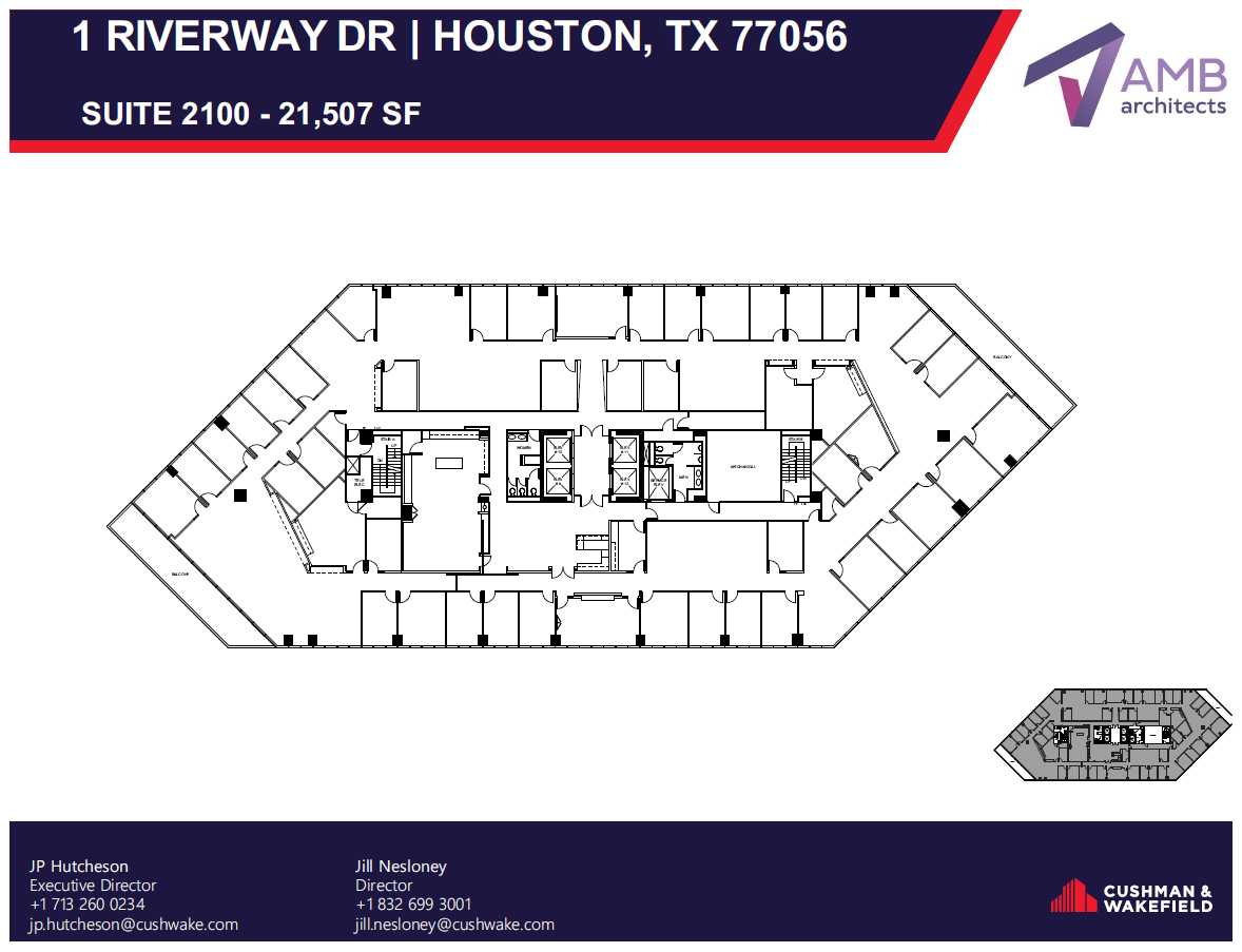 1 Riverway, Houston, TX à louer Plan d’étage– Image 1 sur 1