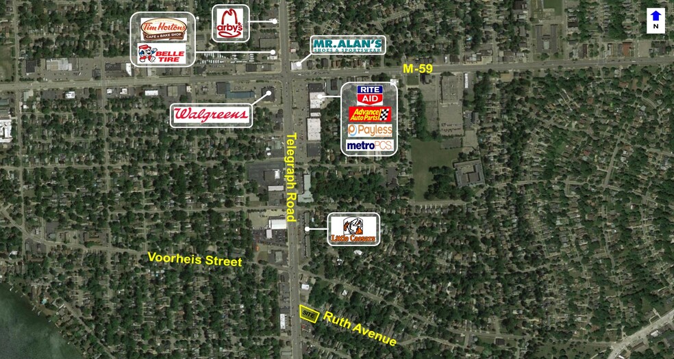 S Telegraph Rd, Pontiac, MI à vendre - Aérien – Image 3 sur 10