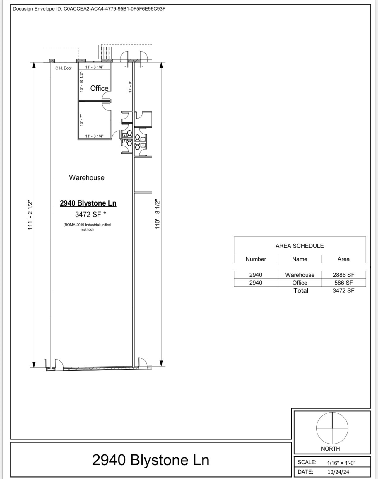 2908-2948 Blystone Ln, Dallas, TX à louer Plan d’étage– Image 1 sur 2