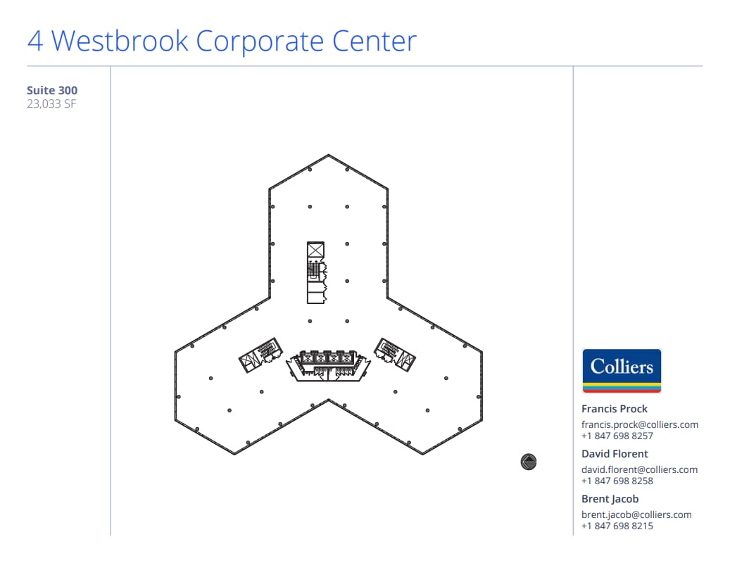 4 Westbrook Corporate Ctr, Westchester, IL à louer Plan d’étage– Image 1 sur 1