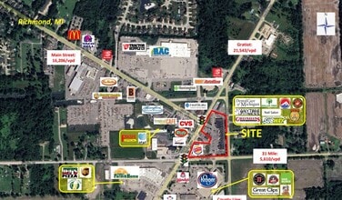 67180-67244 Gratiot Ave, Richmond, MI - VUE AÉRIENNE vue de carte - Image1