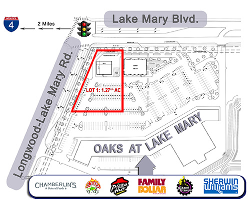 3037 W Lake Mary Blvd, Lake Mary, FL à louer - Plan de site – Image 2 sur 4