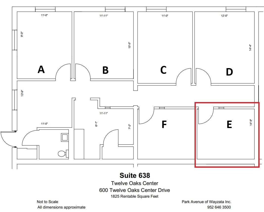 600 Twelve Oaks Center Dr, Wayzata, MN à louer Plan d’étage– Image 1 sur 1