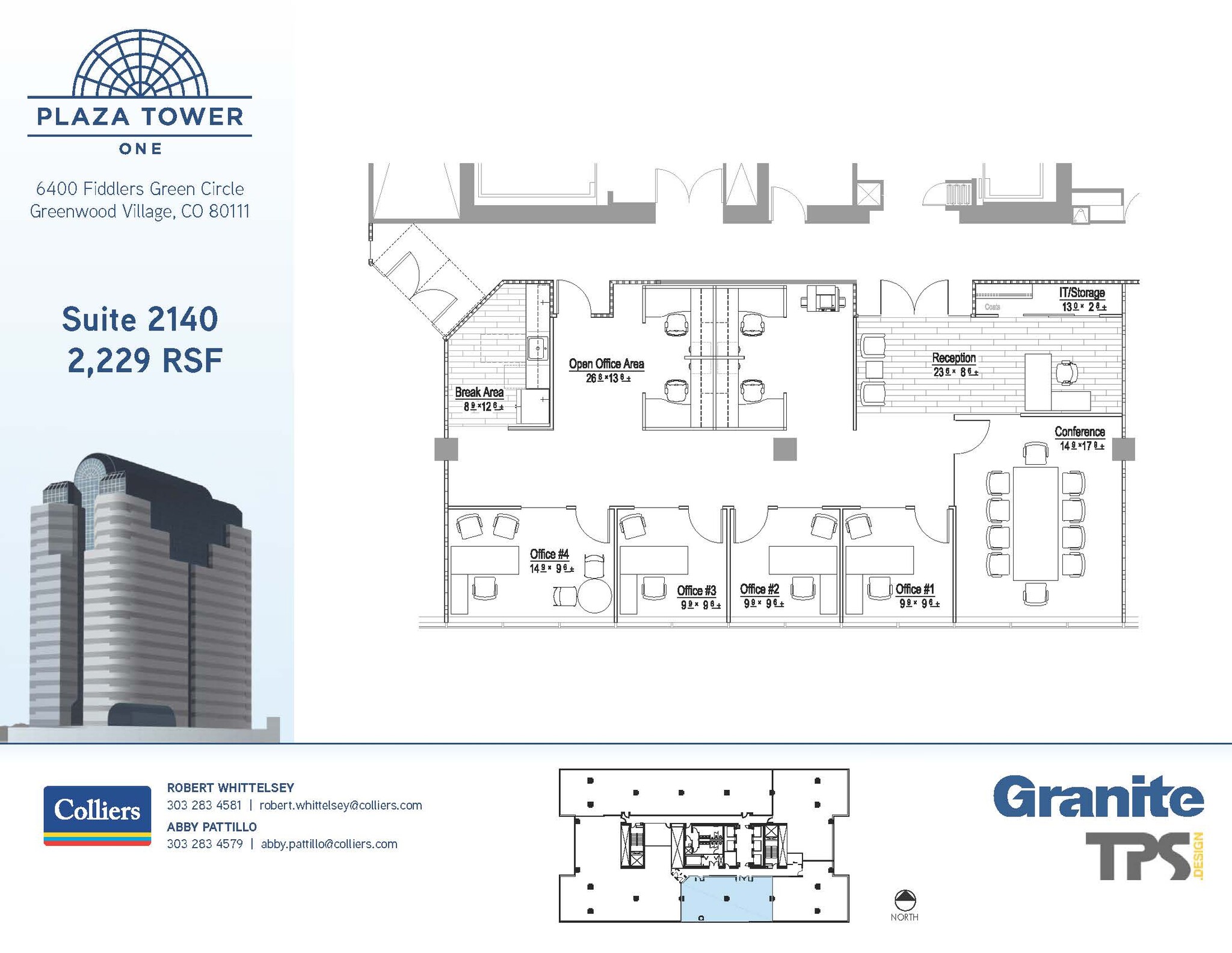 6400 S Fiddlers Green Cir, Greenwood Village, CO à louer Plan d’étage– Image 1 sur 1