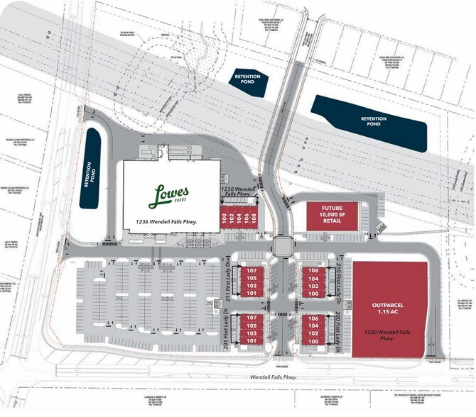 1236 Wendell Falls Pky, Wendell, NC à louer - Plan de site – Image 3 sur 11