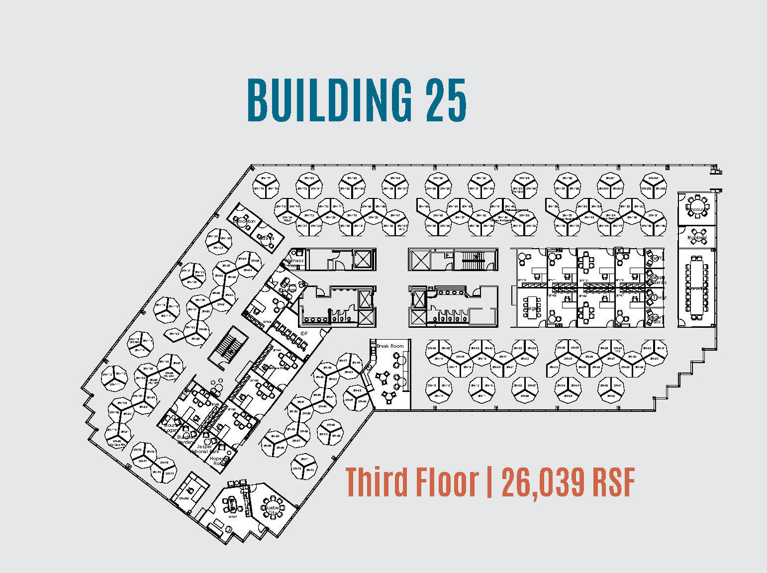 25 Tri State International, Lincolnshire, IL à louer Plan d’étage– Image 1 sur 7