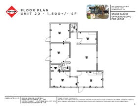 990 Sonoma Ave, Santa Rosa, CA à louer Plan d’étage– Image 1 sur 1