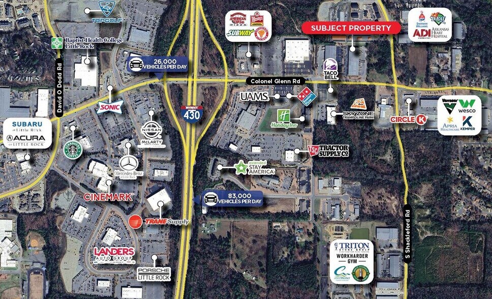 10600 Colonel Glenn Rd, Little Rock, AR à louer - Aérien – Image 3 sur 3