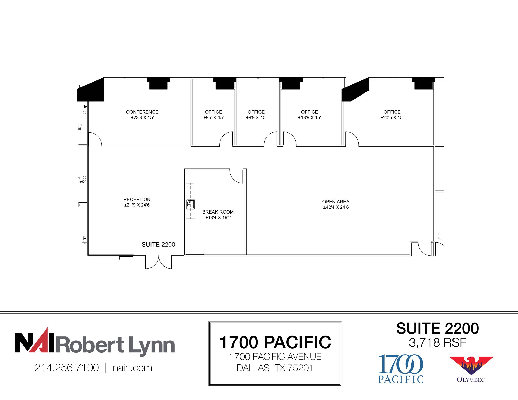 1700 Pacific Ave, Dallas, TX à louer Plan d’étage– Image 1 sur 2
