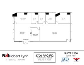 1700 Pacific Ave, Dallas, TX à louer Plan d’étage– Image 1 sur 2
