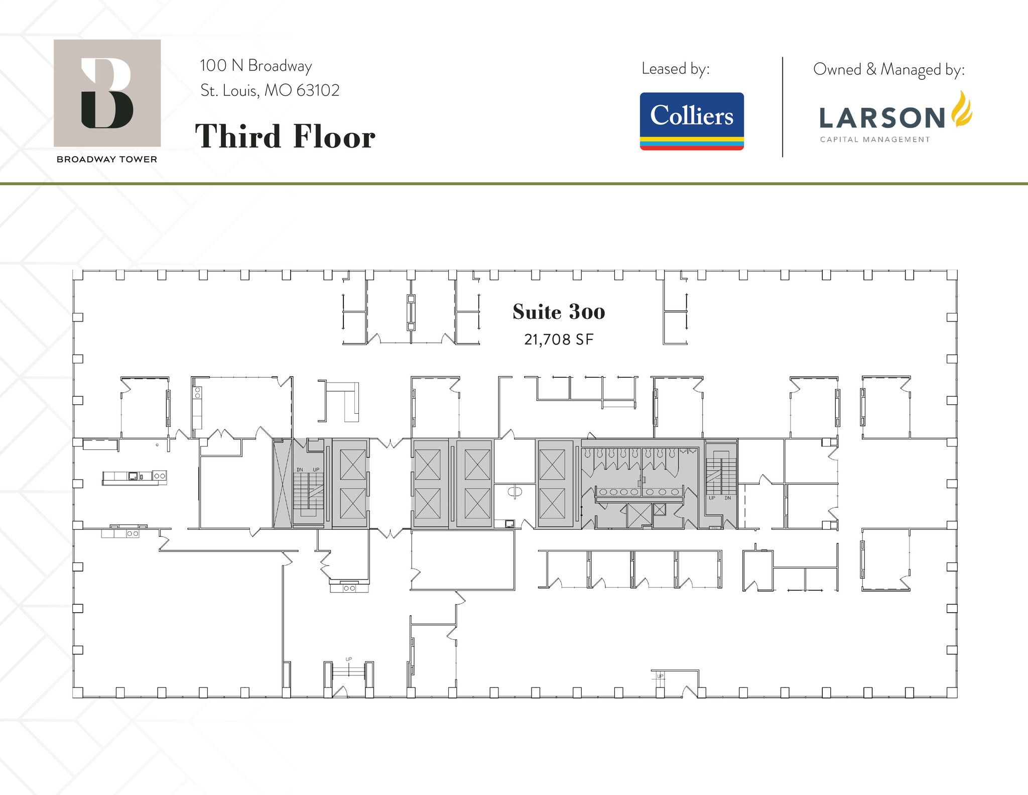 100 N Broadway, Saint Louis, MO à louer Plan d’étage– Image 1 sur 1