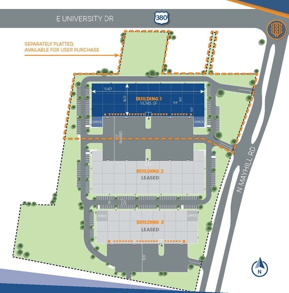 1500 N Mayhill Rd, Denton, TX à vendre - Plan de site – Image 2 sur 6