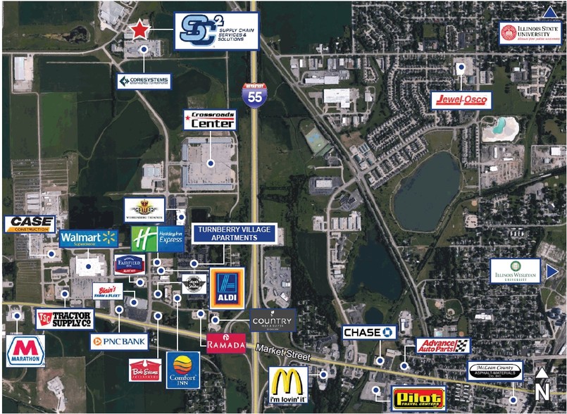 2219 W College Ave, Normal, IL à louer - Aérien – Image 2 sur 4