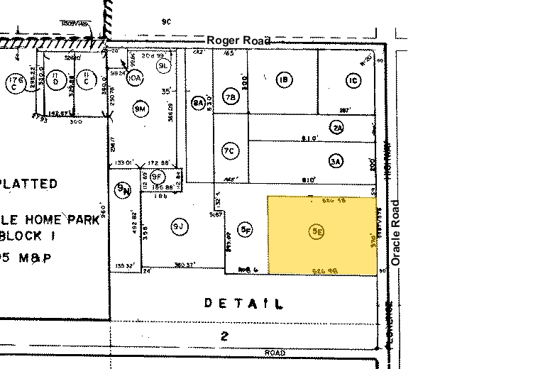 3851-3865 N Oracle Rd, Tucson, AZ à louer - Plan cadastral – Image 2 sur 4