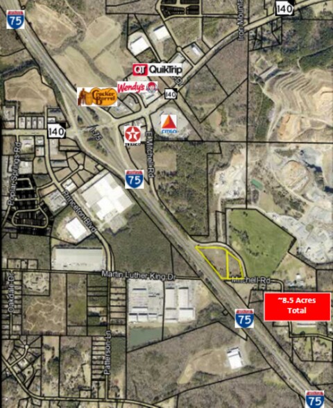 825 Mitchell NW Rd, Adairsville, GA à vendre - Aérien – Image 2 sur 4