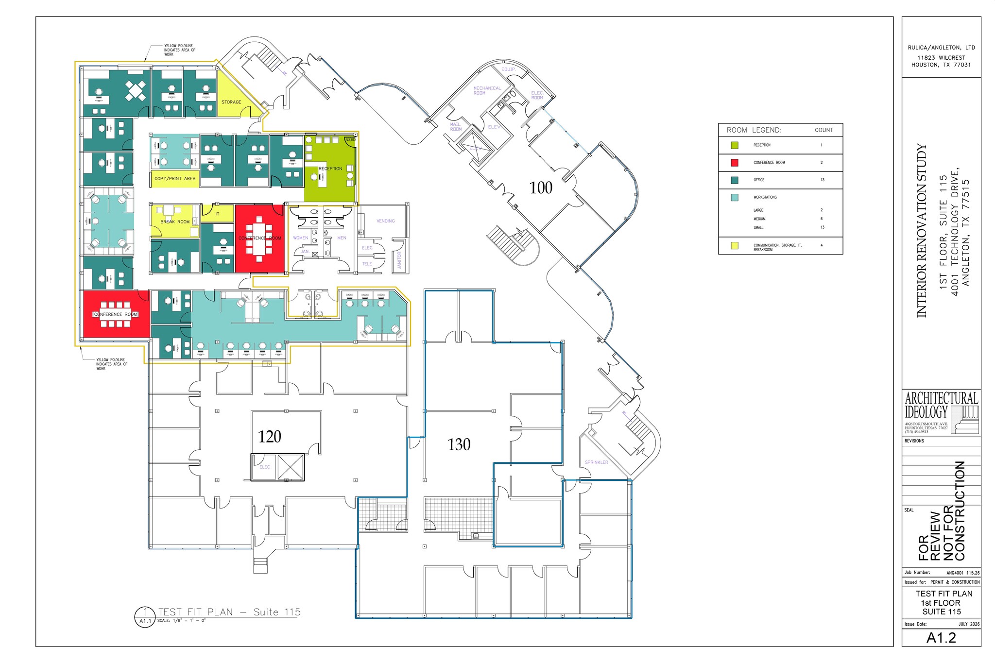 4001 Technology Dr, Angleton, TX à louer Plan d’étage– Image 1 sur 3