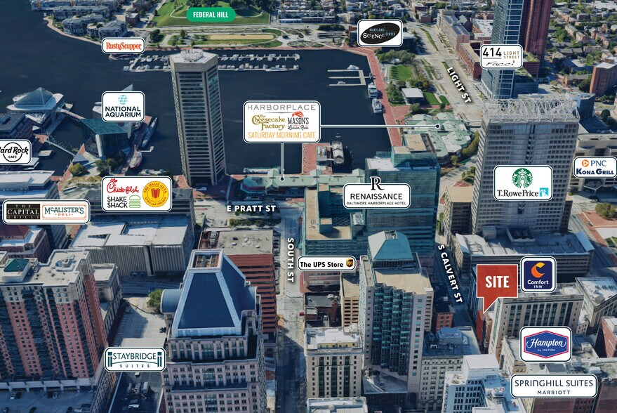 32-36 S Calvert St, Baltimore, MD à louer - Aérien – Image 3 sur 5
