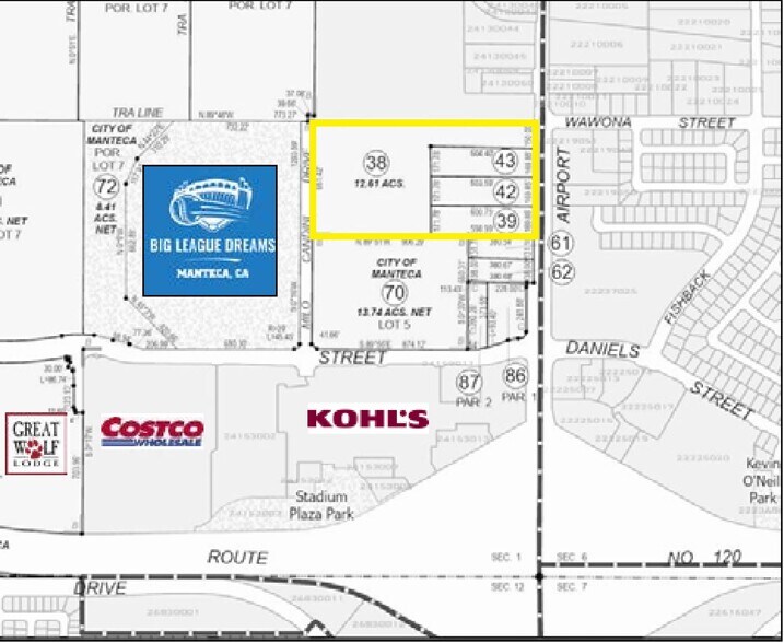 1009-1069 S Airport Way, Manteca, CA à vendre - Plan cadastral – Image 2 sur 2