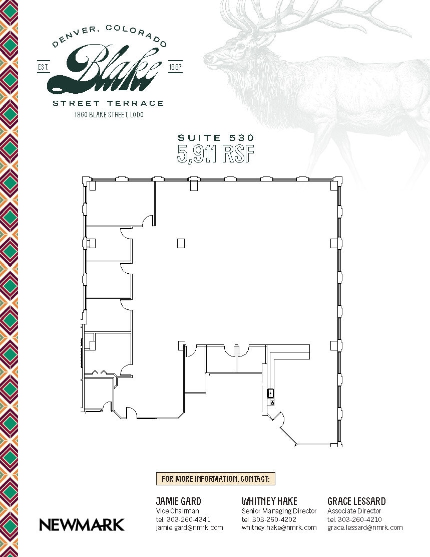 1860 Blake St, Denver, CO à louer Plan d’étage– Image 1 sur 1